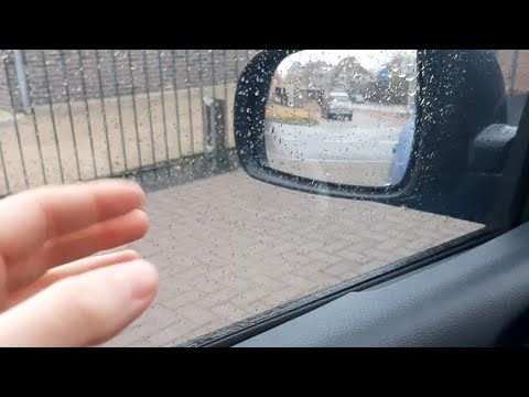 ASMR in my car: tapping, rain sounds, scratching (no talking)