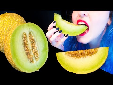 ASMR: Super Juicy Galia Melon | How to Cut & Enjoy ~ Relaxing Eating Sounds [No Talking|V] 😻