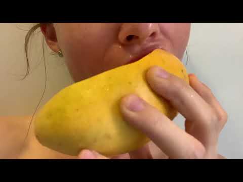 ASMR Food Porn-How to Eat a Mango
