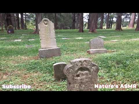 ASMR Walking in the Cemetery with Up Close Whispers