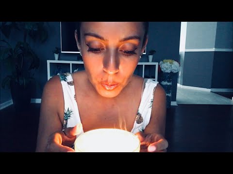 ASMR Candle lighting, blowing out matches, and hand scratching