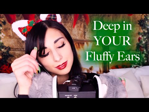 ASMR DEEP Ear Attention with Fluffy Ears for your Cat Nap 🐈 |  Ear Muffs on 3dio Ear to Ear Sounds