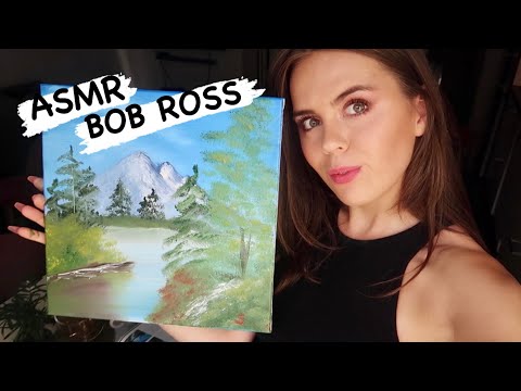 ASMR Following a Bob Ross Painting Tutorial 💫 (extremely relaxing!!!)