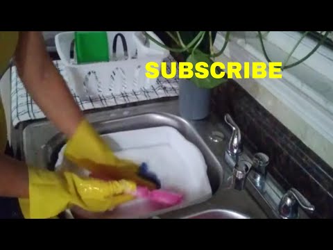🧽ASMR WASH DISHES WITH ME|WATERSOUNDS 💦|SQUEAKY SOUNDS