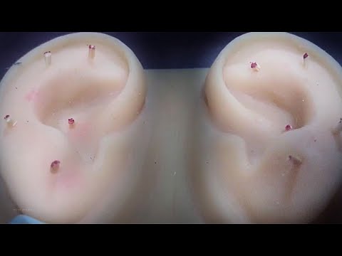 asmr - Removing Earrings from Silicon Ears + cleaning