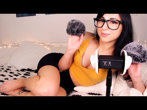 ASMR DEEP 3Dio FLUFFY Mic Scratching and Brushing with Covers (& Whisper Ramble - Why I Deleted)