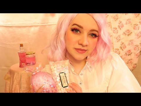 ASMR / Vintage Candy Shop Roleplay (Tapping, Crinkly Packaging, Writing sounds, etc)