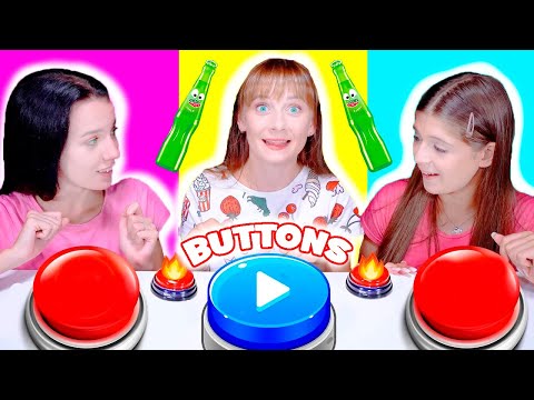 ASMR Eating Food Mystery Buttons Challenge