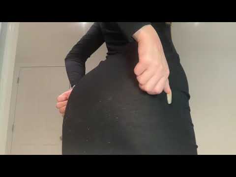 asmr tapping and scratching - black dress