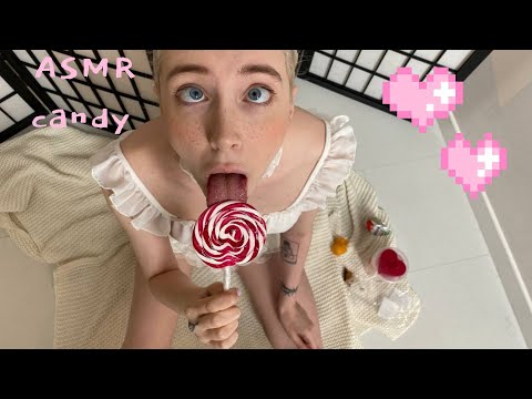 ASMR cute girlfriend licking your candy | sweets licking | real licking | candy shop |