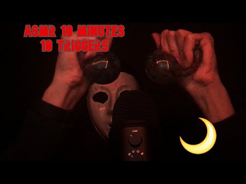 ASMR 10 MINUTES 10 TRIGGERS (MOUTH SOUNDS, WATER SOUNDS, BRUSH SOUNDS AND MORE) - BLIND ASMR
