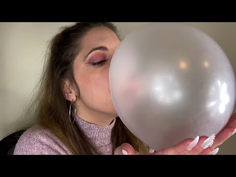 ASMR Bubble Blowing | Super Bubble Gum | Gum Chewing | Big and Small Bubbles