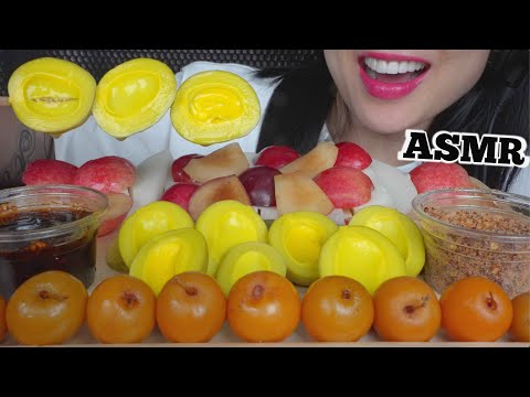 ASMR SWEET PICKLE FRUITS (CRUNCHY EATING SOUNDS) NO TALKING | SAS-ASMR