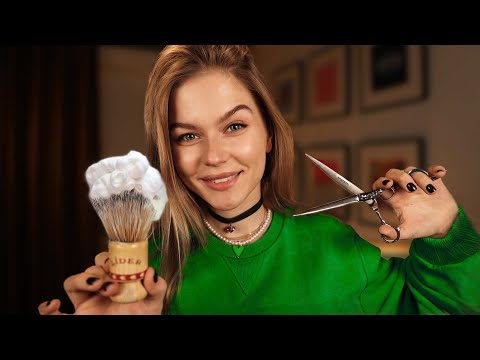 ASMR Most Relaxing Shaving & Haircut  (Short Hair) Personal Attention