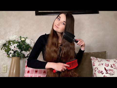 ASMR whispering, best hair brushes for long hair!