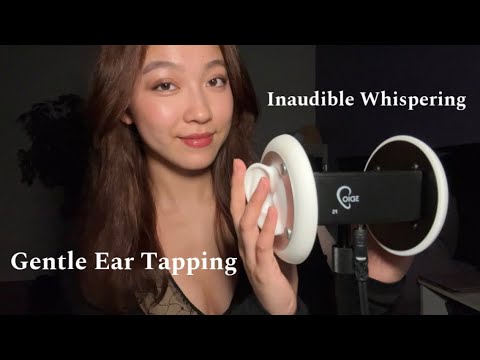 ASMR 3Dio Ear Tapping/Rubbing + Inaudible Whispering 👄 Soothing Sounds for Sleep (ft. Dossier)