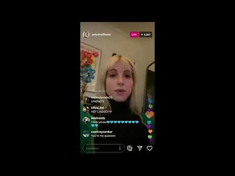 Hayley Williams Instagram Live Answering my Question - SleepyKitty ASMR shoutout!