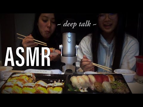 ASMR SUSHI MUKBANG | Life & Career Talk with Struggling High School Students (Podcast, Ramble)