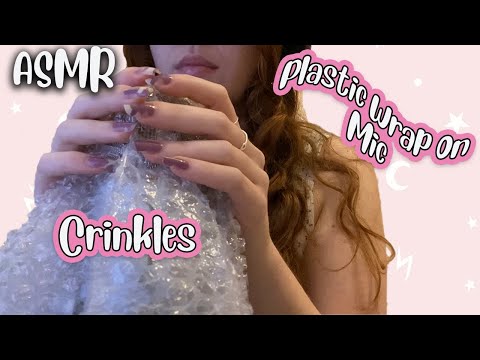 ASMR - Plastic Wrap on Mic, Crinkles