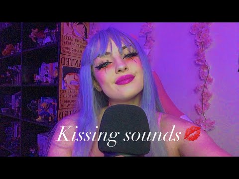 ASMR// smothering you with kisses (kissing sounds, mouth sounds, talking)