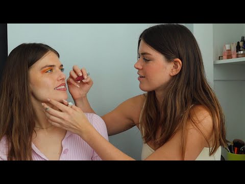 ASMR silly make up game on Katie (I did her dirty)