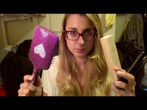 ASMR "I'd Tap That Series" & Viewer Requested Tapping Purple Brush, Tapping Objects w/ Brush Handle