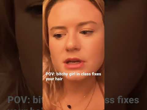 asmr bitchy girl in class offers to fix your hair 💇🏼‍♀️ #asmr #sleep