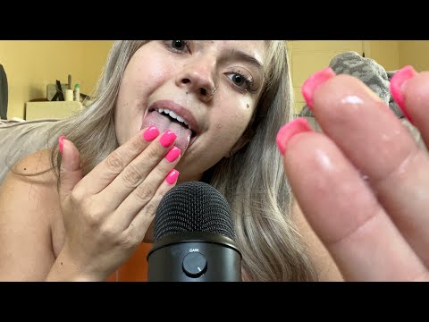 ASMR| Extra Wet & Spitty Spit Painting On You Personal Affirmations/ Covering your eyes