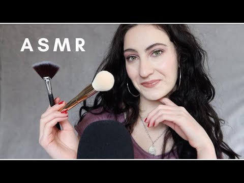 ASMR Mic Brushing and Face Brushing (Camera Brushing + Whisper Ramble)