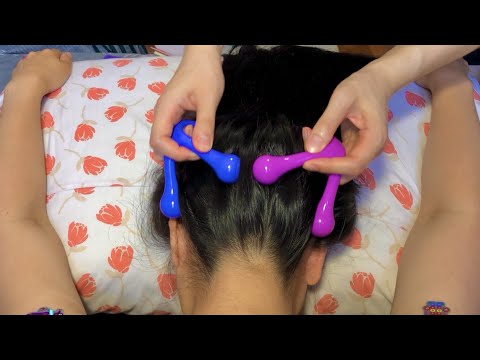 ASMR NAPE ATTENTION! 💆🏻‍♀️ Nape Brushing UP OVER THE HEAD w. Various Tools for Soothing Tingles!