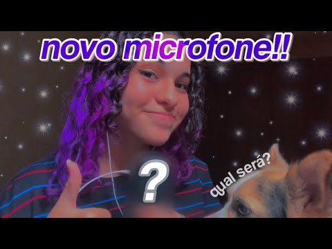 asmr | unboxing do novo microfone + teste 🤍