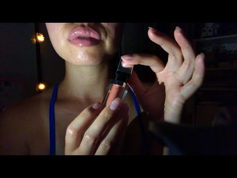 ASMR Carmex + Sticky Lipgloss Application M0UTH S0UNDS NON-STOP!!! Gentle Hand Movements Finale!