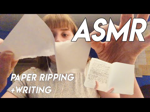 ASMR Paper Ripping + Writing