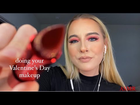 ASMR | doing your valentine's day makeup