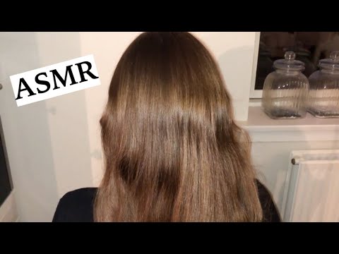 ASMR hair play & hair brushing with gentle whispering 🧡