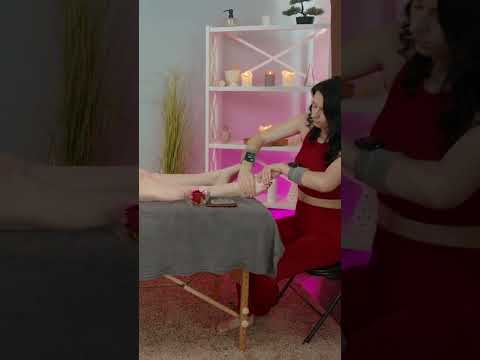 ASMR Spa Foot & Leg Massage with rose petals by Anna