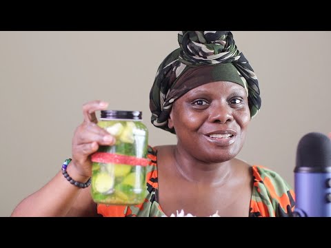 MAKING HOME MADE PICKLES ASMR CARVING PEACHES POTATOES