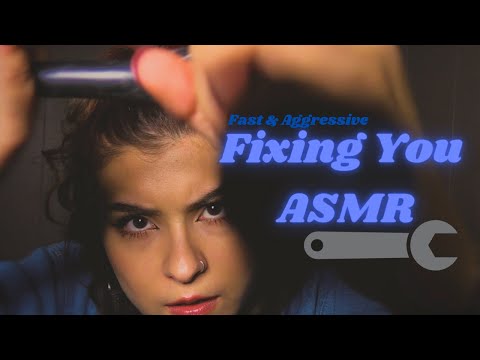 [asmr] 🛠 Fixing You! 🛠 Fast, aggressive, loud ASMR w/ tools (tapping, gum chewing, measuring)