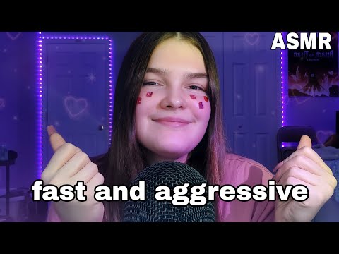 FAST AND AGGRESSIVE MIC TRIGGERS 💥 mouth sounds, tapping, random (lofi ASMR)