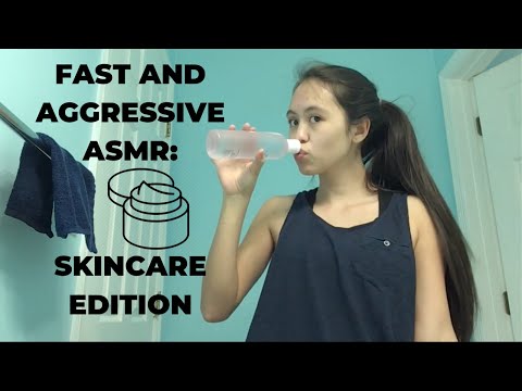 ASMR | Fast Aggressive Skincare Routine ft. Banila Co | tapping and scratching and whispering