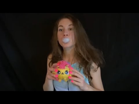 asmr gum snapping, chewing cracking sound
