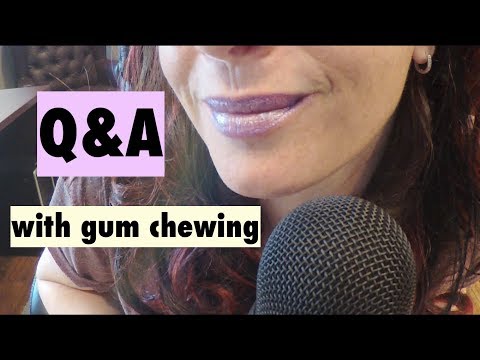 ASMR Q&A with Gum Chewing.  Whispered.