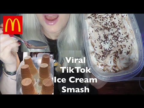 ASMR Trying McDonald's Viral TikTok Ice Cream Smash | Whispered Eat With Me