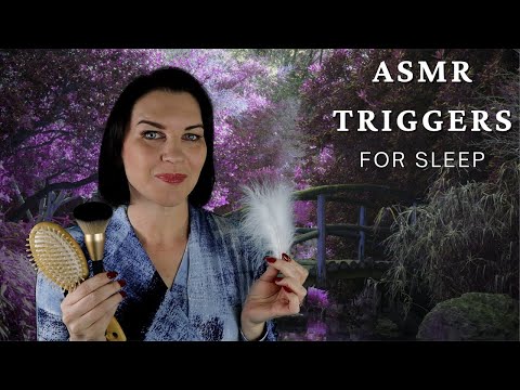 ASMR Triggers for Sleep (lights and sounds, brushing, matches, crinkles, thunder)