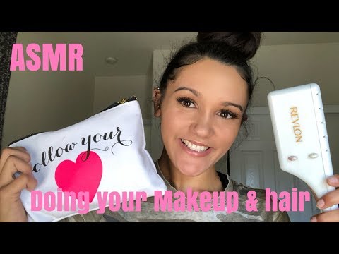 ASMR Doing Your Makeup and Hair!