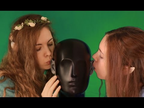ASMR Elven Twin Girls Ear Eating, Mouth Sounds & Kisses