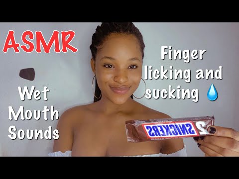 ASMR Wet Mouth Sounds | Chocolate Eating | Finger Licking and Sucking
