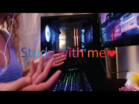 ASMR Study / Do homework with me (keyboard sounds, clicking, whispering, tapping)