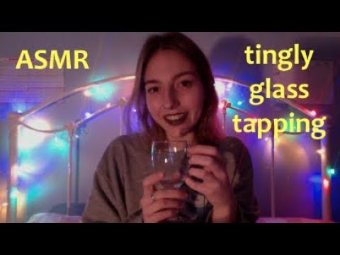 ASMR LOVELY GLASS TAPPING (whispered)