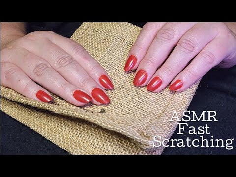 ASMR Fast Scratching On Burlap-No Talking